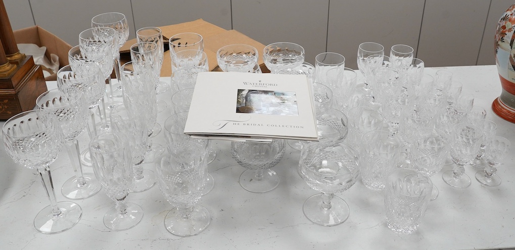 A suite of Waterford Crystal glassware, Colleen pattern to include Claret, tumblers and hock glasses (51). Condition - good